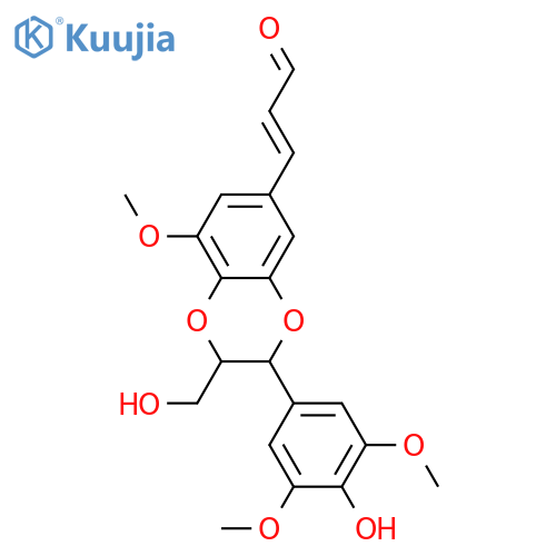 3,7'-Epoxy-4,8'-oxylign-7-ene-3',4',5,5',9,9'-hexol; (7E,7'R*,8'R*)-form, 9-Aldehyde, 3',5,5'-tri-Me ether structure
