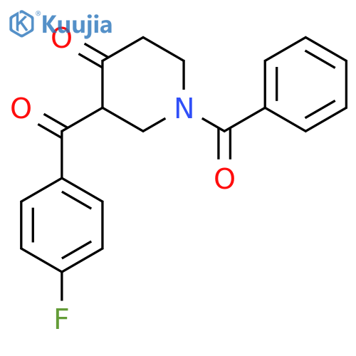 4-Piperidinone, 1-benzoyl-3-(4-fluorobenzoyl)- structure