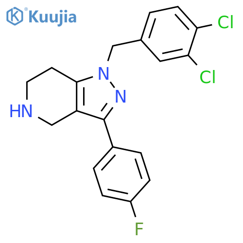1H-Pyrazolo[4,3-c]pyridine, 1-[(3,4-dichlorophenyl)methyl]-3-(4-fluorophenyl)-4,5,6,7-tetrahydro- structure