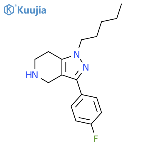 1H-Pyrazolo[4,3-c]pyridine,3-(4-fluorophenyl)-4,5,6,7-tetrahydro-1-pentyl- structure