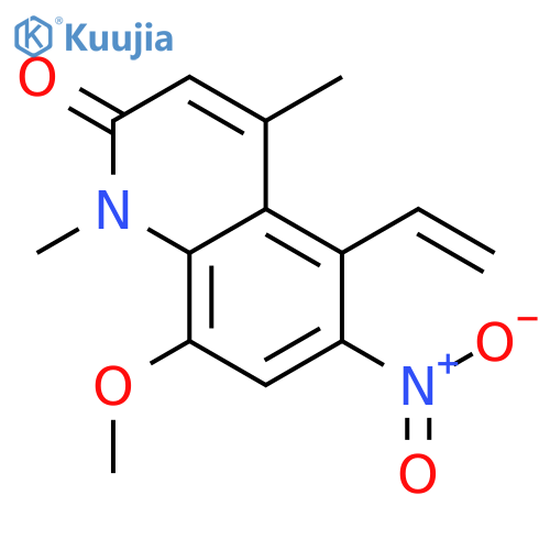 2(1H)-Quinolinone, 5-ethenyl-8-methoxy-1,4-dimethyl-6-nitro- structure