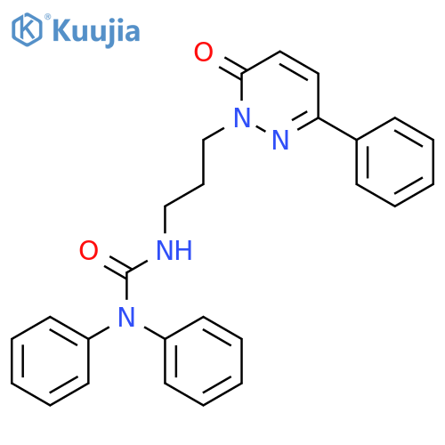 Urea, N'-[3-(6-oxo-3-phenyl-1(6H)-pyridazinyl)propyl]-N,N-diphenyl- structure