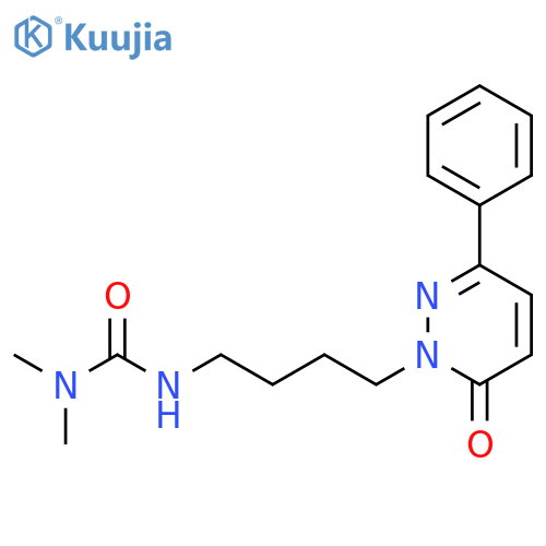 Urea, N,N-dimethyl-N'-[4-(6-oxo-3-phenyl-1(6H)-pyridazinyl)butyl]- structure