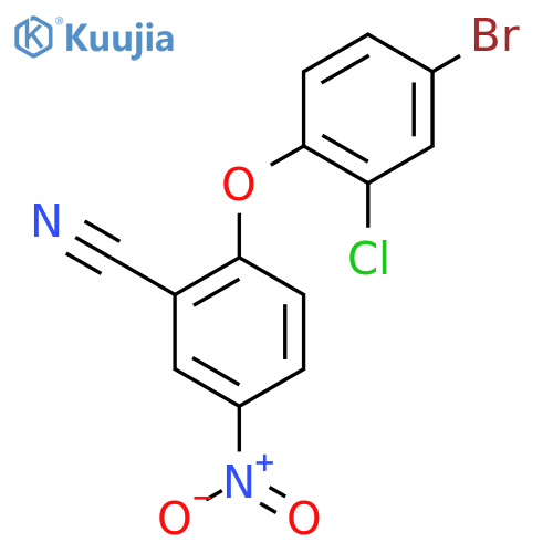 2-(4-bromo-2-chlorophenoxy)-5-nitrobenzonitrile structure