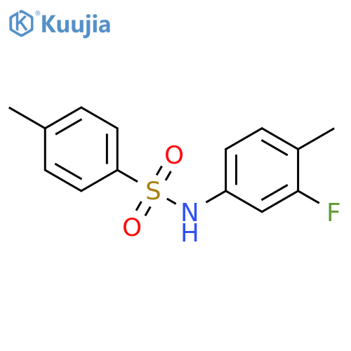 N-(3-fluoro-4-methylphenyl)-4-methyl-benzenesulfonamide structure