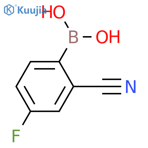 2-Cyano-4-fluorophenylboronic acid structure