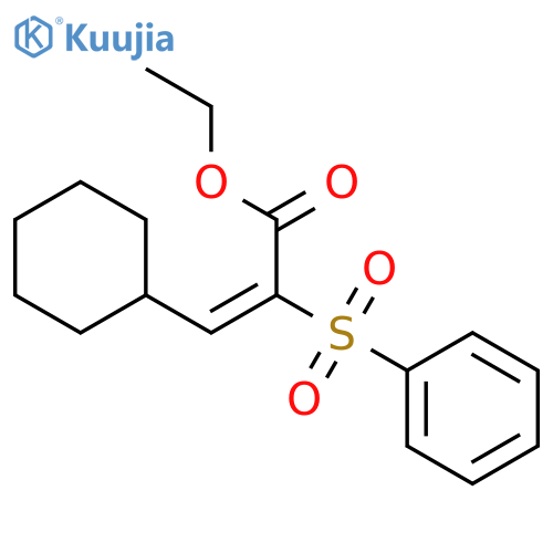 2-PROPENOIC ACID, 3-CYCLOHEXYL-2-(PHENYLSULFONYL)-, ETHYL ESTER structure