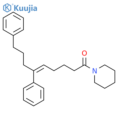 PIPERIDINE, 1-(1-OXO-6,9-DIPHENYL-5-NONENYL)- structure