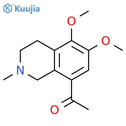 Ethanone, 1-(1,2,3,4-tetrahydro-5,6-dimethoxy-2-methyl-8-isoquinolinyl)- structure