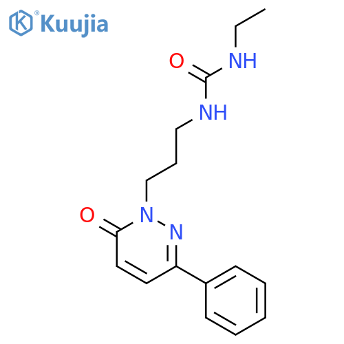 Urea, N-ethyl-N'-[3-(6-oxo-3-phenyl-1(6H)-pyridazinyl)propyl]- structure