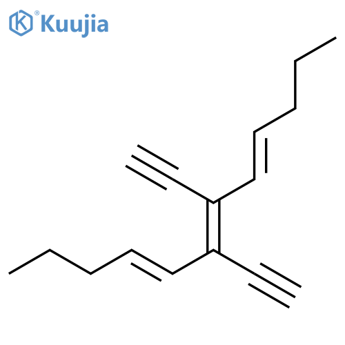 4,6,8-Dodecatriene, 6,7-diethynyl-, (4E,6E,8E)- structure