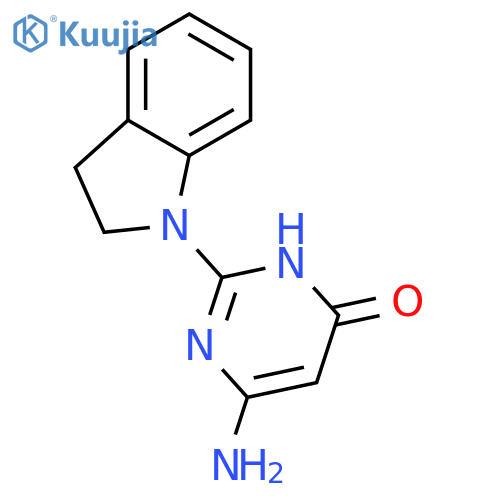 6-Amino-2-(2,3-dihydro-1H-indol-1-yl)pyrimidin-4(3H)-one structure