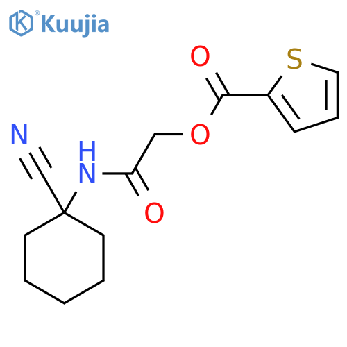 (1-cyanocyclohexyl)carbamoylmethyl thiophene-2-carboxylate structure