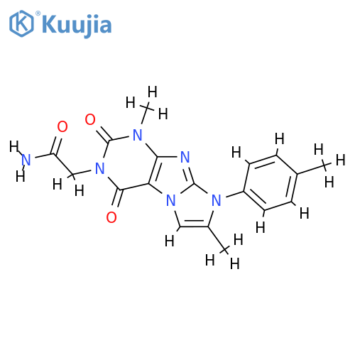 2-1,7-dimethyl-8-(4-methylphenyl)-2,4-dioxo-1H,2H,3H,4H,8H-imidazo1,2-gpurin-3-ylacetamide structure