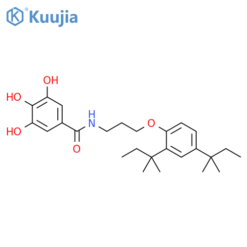 Benzamide,N-[3-[2,4-bis(1,1-dimethylpropyl)phenoxy]propyl]-3,4,5-trihydroxy- structure