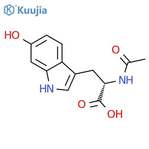 (2S)-2-acetamido-3-(6-hydroxy-1H-indol-3-yl)propanoic acid structure