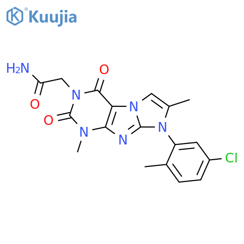 2-8-(5-chloro-2-methylphenyl)-1,7-dimethyl-2,4-dioxo-1H,2H,3H,4H,8H-imidazo1,2-gpurin-3-ylacetamide structure