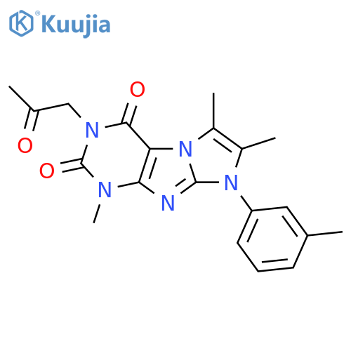 1,6,7-trimethyl-8-(3-methylphenyl)-3-(2-oxopropyl)-1H,2H,3H,4H,8H-imidazo1,2-gpurine-2,4-dione structure