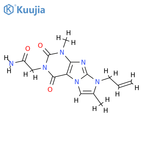 2-1,7-dimethyl-2,4-dioxo-8-(prop-2-en-1-yl)-1H,2H,3H,4H,8H-imidazo1,2-gpurin-3-ylacetamide structure