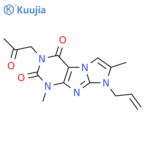 1,7-dimethyl-3-(2-oxopropyl)-8-(prop-2-en-1-yl)-1H,2H,3H,4H,8H-imidazo1,2-gpurine-2,4-dione structure