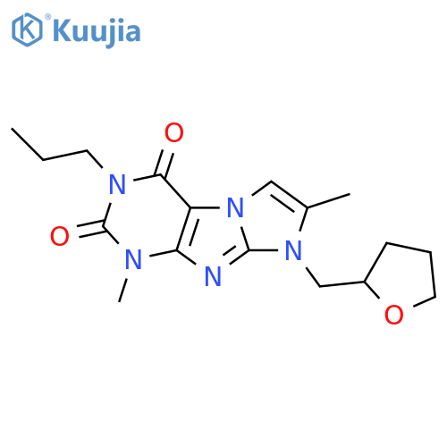 1,7-dimethyl-8-(oxolan-2-yl)methyl-3-propyl-1H,2H,3H,4H,8H-imidazo1,2-gpurine-2,4-dione structure