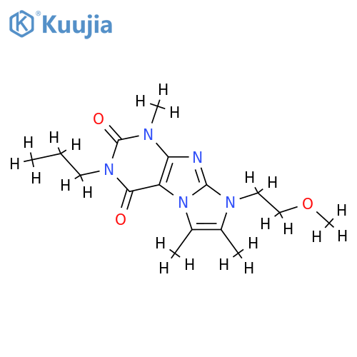8-(2-methoxyethyl)-1,6,7-trimethyl-3-propyl-1H,2H,3H,4H,8H-imidazo1,2-gpurine-2,4-dione structure