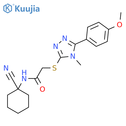 N-(1-cyanocyclohexyl)-2-{[5-(4-methoxyphenyl)-4-methyl-4H-1,2,4-triazol-3-yl]sulfanyl}acetamide structure