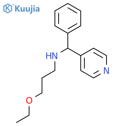 (3-Ethoxy-propyl)-(phenyl-pyridin-4-yl-methyl)-amine structure