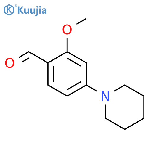 2-methoxy-4-(piperidin-1-yl)benzaldehyde structure