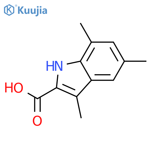 3,5,7-Trimethyl-1H-indole-2-carboxylic acid structure