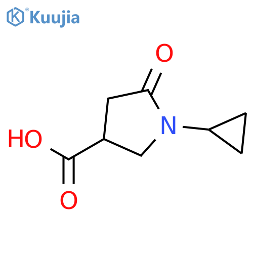 1-Cyclopropyl-5-oxopyrrolidine-3-carboxylic acid structure