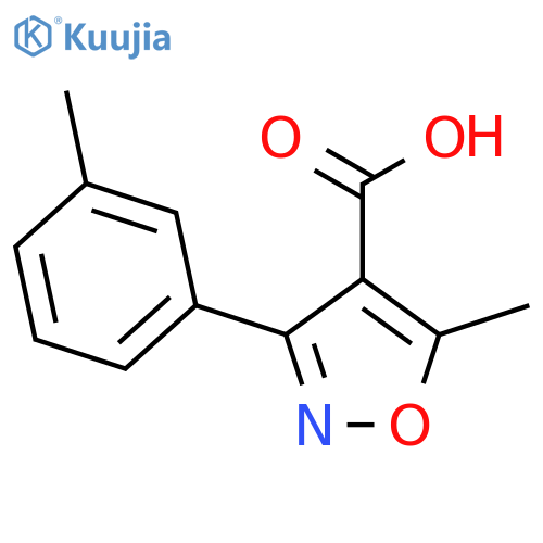 5-Methyl-3-(m-tolyl)isoxazole-4-carboxylic acid structure