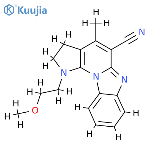 3-(2-methoxyethyl)-7-methyl-1,3,10-triazatetracyclo7.7.0.0^{2,6}.0^{11,16}hexadeca-2(6),7,9,11,13,15-hexaene-8-carbonitrile structure