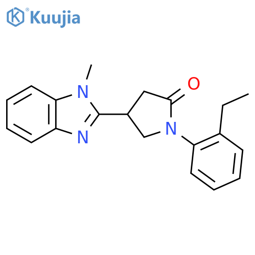 1-(2-ethylphenyl)-4-(1-methyl-1H-1,3-benzodiazol-2-yl)pyrrolidin-2-one structure
