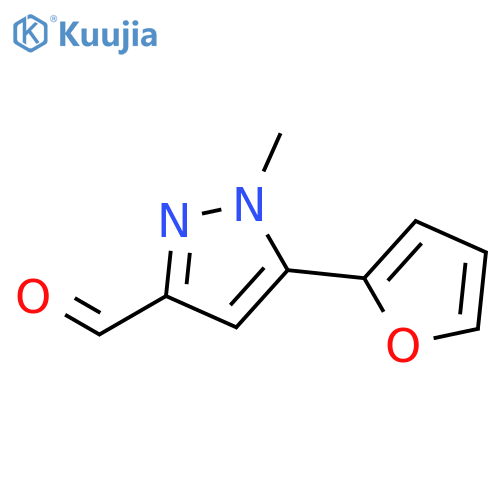 1H-Pyrazole-3-carboxaldehyde,5-(2-furanyl)-1-methyl- structure