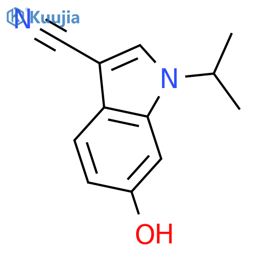 1H-INDOLE-3-CARBONITRILE, 6-HYDROXY-1-(1-METHYLETHYL)- structure