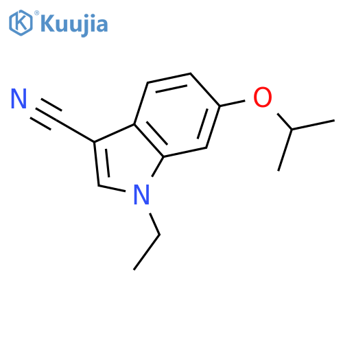 1H-INDOLE-3-CARBONITRILE, 1-ETHYL-6-(1-METHYLETHOXY)- structure
