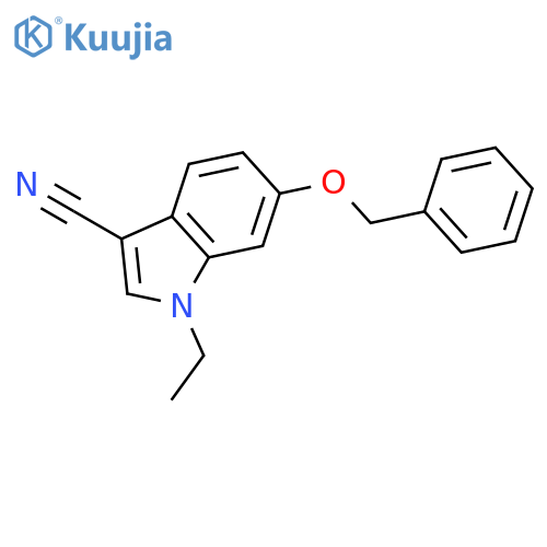 1H-INDOLE-3-CARBONITRILE, 1-ETHYL-6-(PHENYLMETHOXY)- structure