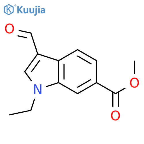 methyl 1-ethyl-3-formyl-1H-indole-6-carboxylate structure