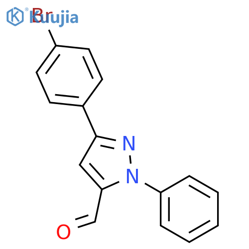 1H-PYRAZOLE-5-CARBOXALDEHYDE, 3-(4-BROMOPHENYL)-1-PHENYL- structure