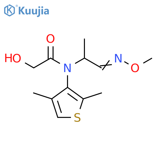 Acetamide, N-(2,4-dimethyl-3-thienyl)-2-hydroxy-N-[2-(methoxyimino)-1-methylethyl]- structure