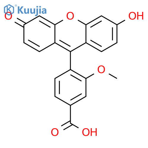 Benzoic acid, 4-(6-hydroxy-3-oxo-3H-xanthen-9-yl)-3-methoxy- structure