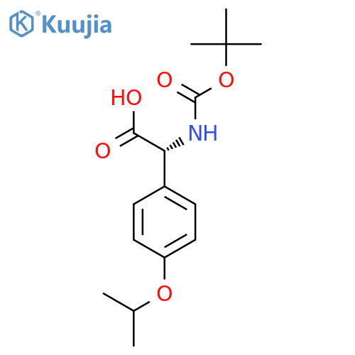 (R)-2-(Boc-amino)-2-(4-isopropoxyphenyl)acetic acid structure