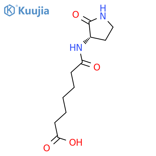 Heptanoic acid, 7-oxo-7-[[(3S)-2-oxo-3-pyrrolidinyl]amino]- structure