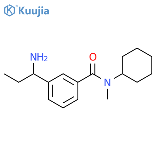Benzamide, 3-(1-aminopropyl)-N-cyclohexyl-N-methyl- structure