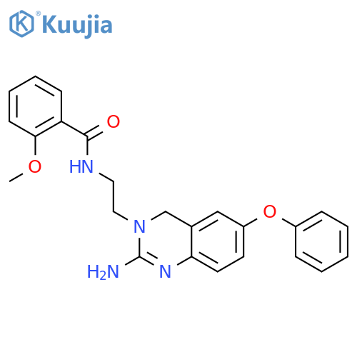 Benzamide,N-[2-(2-amino-6-phenoxy-3(4H)-quinazolinyl)ethyl]-2-methoxy- structure