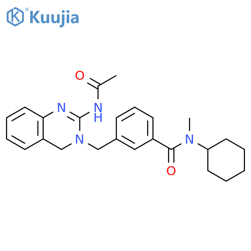 Benzamide,3-[[2-(acetylamino)-3(4H)-quinazolinyl]methyl]-N-cyclohexyl-N-methyl- structure