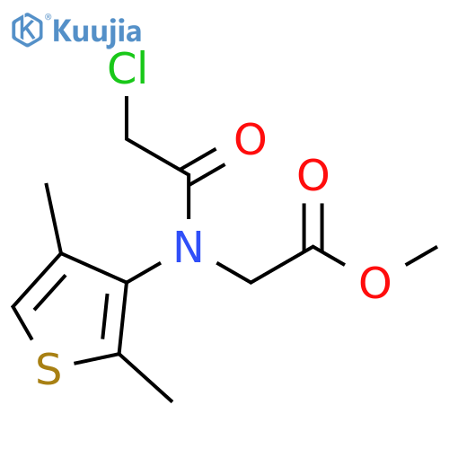 Glycine, N-(chloroacetyl)-N-(2,4-dimethyl-3-thienyl)-, methyl ester structure