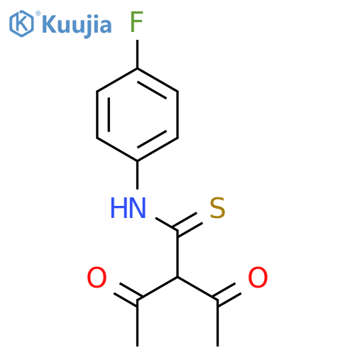 BUTANETHIOAMIDE, 2-ACETYL-N-(4-FLUOROPHENYL)-3-OXO- structure