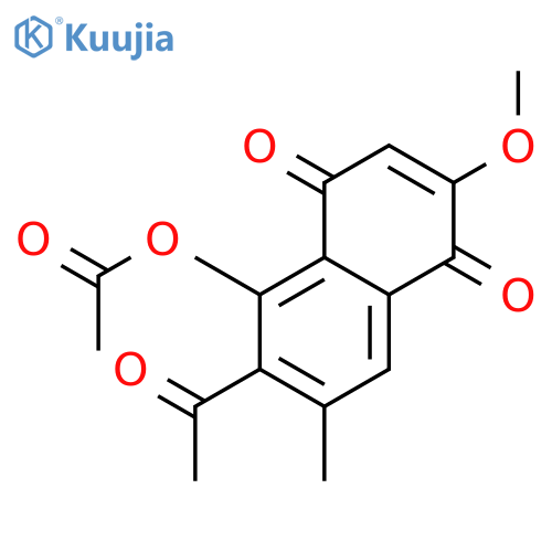 1,4-Naphthalenedione, 6-acetyl-5-(acetyloxy)-2-methoxy-7-methyl- structure